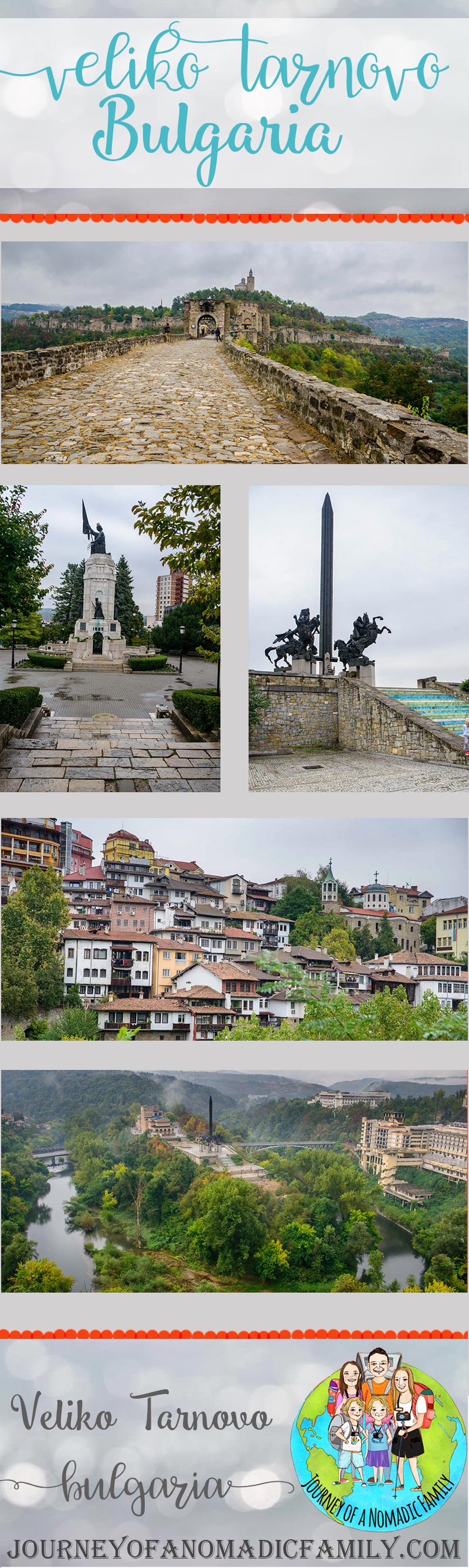 Veliko Tarnovo in Bulgaria. Some kid friendly places to visit.